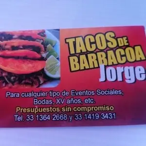 Tacos de Barbacoa Jorge Tonalá 1
